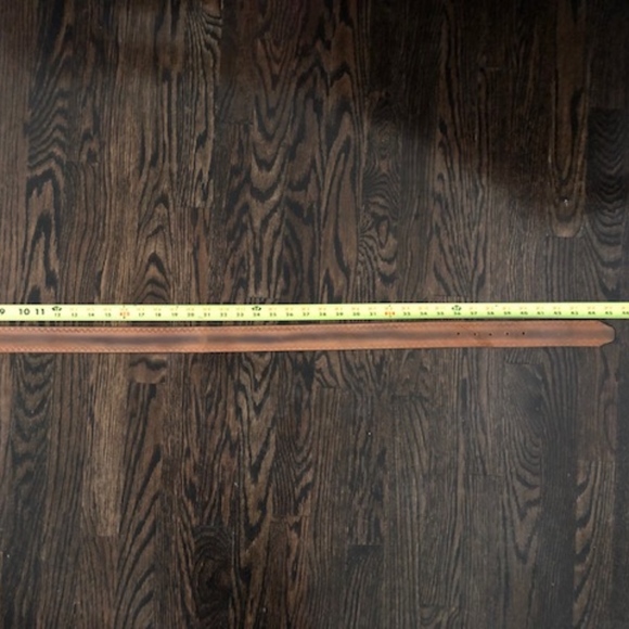 Western Leather belt hand carved wooden buckle - Picture 6 of 6